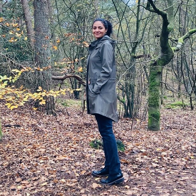 Myriam in het bos